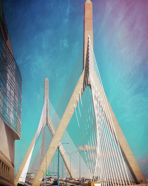 Boston Poster featuring the photograph Zakim Bridge Boston Massachusetts by Carol Japp