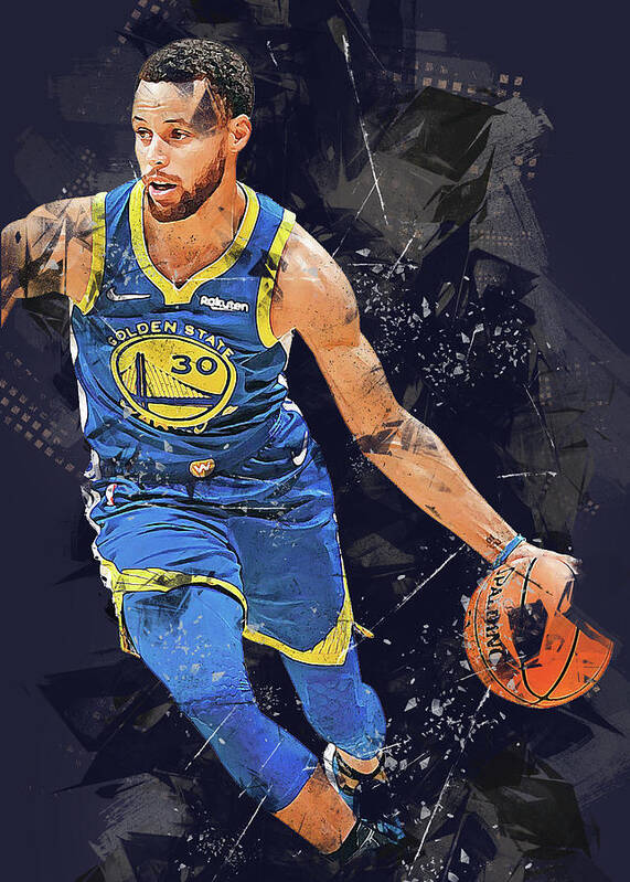 NBA Golden State Warriors Stephen Curry High Res Wall Decor Print