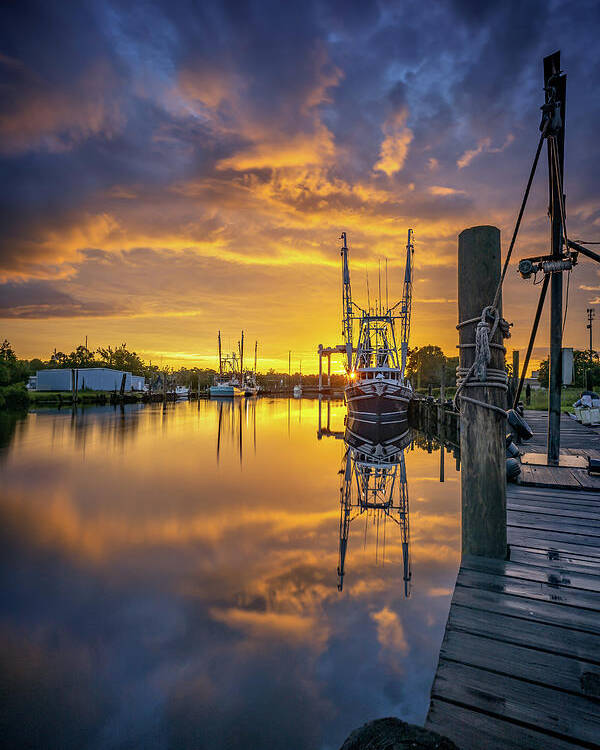 Bayou Poster featuring the photograph Bayou Sunrise by Brad Boland