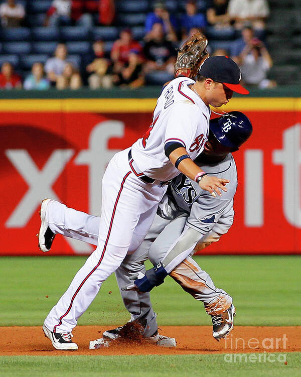 Atlanta Poster featuring the photograph Carl Crawford and Martin Prado by Kevin C. Cox