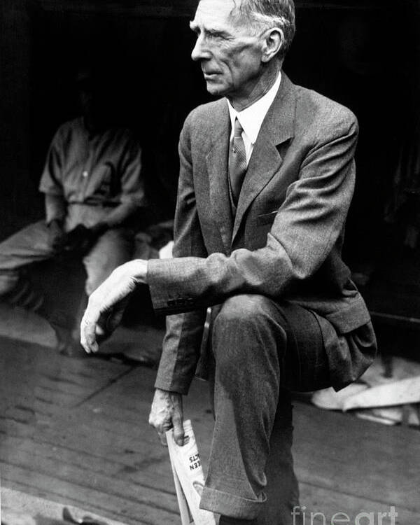 American League Baseball Poster featuring the photograph Connie Mack by National Baseball Hall Of Fame Library