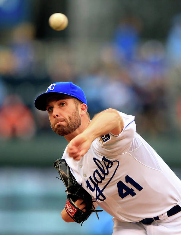 American League Baseball Poster featuring the photograph Danny Duffy by Jamie Squire