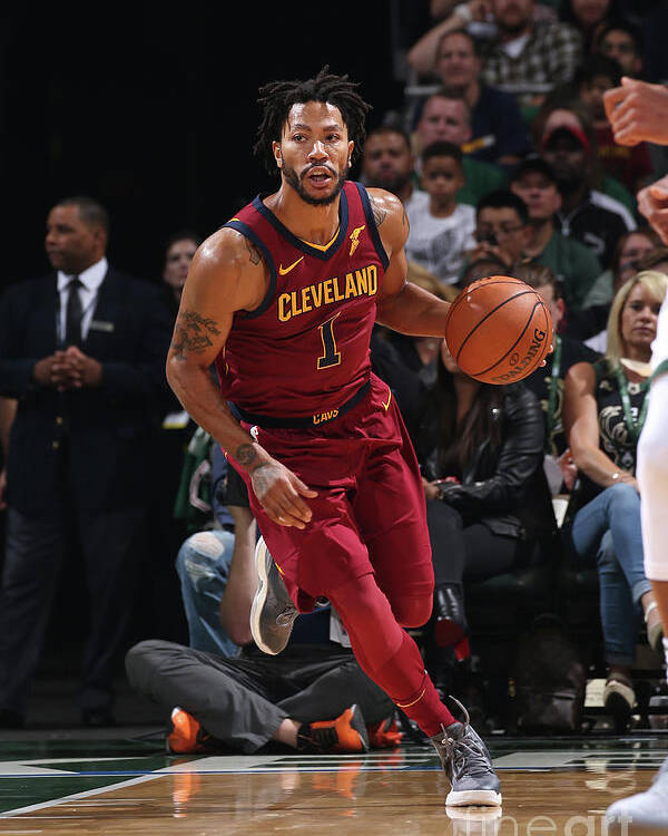 Nba Pro Basketball Poster featuring the photograph Derrick Rose by Gary Dineen