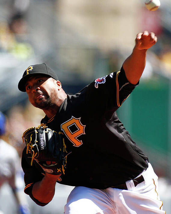 Professional Sport Poster featuring the photograph Francisco Liriano by Justin K. Aller