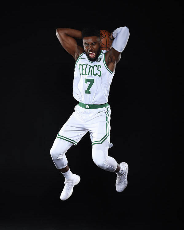 Media Day Poster featuring the photograph Jaylen Brown by Brian Babineau