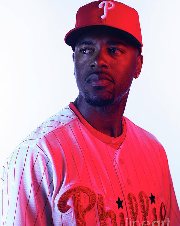 Media Day Poster featuring the photograph Jimmy Rollins by Nick Laham