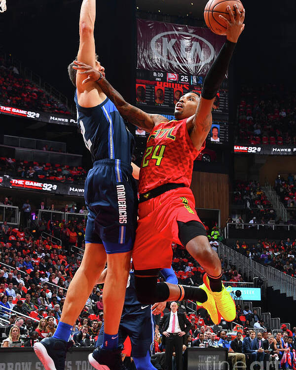 Atlanta Poster featuring the photograph Kent Bazemore by Scott Cunningham