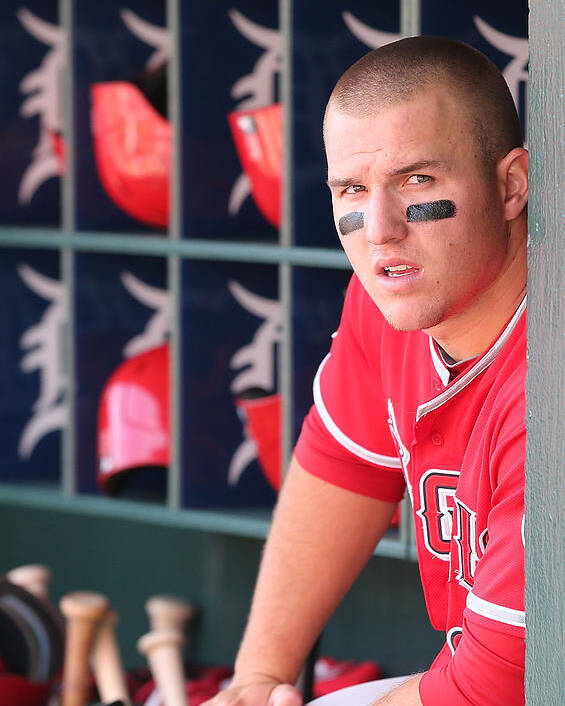 Ninth Inning Poster featuring the photograph Mike Trout by Leon Halip