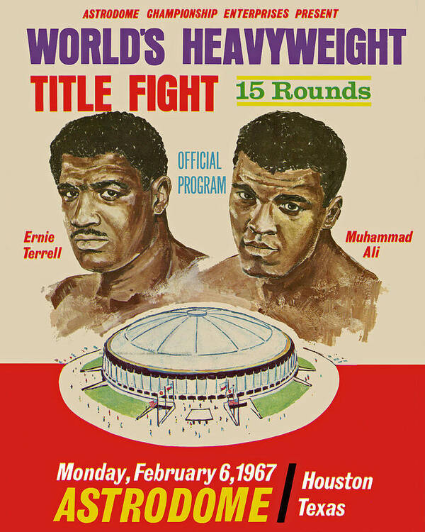 Poster Poster featuring the painting Mohammed Ali vs Ernie Terrell 1967 Fight by MotionAge Designs