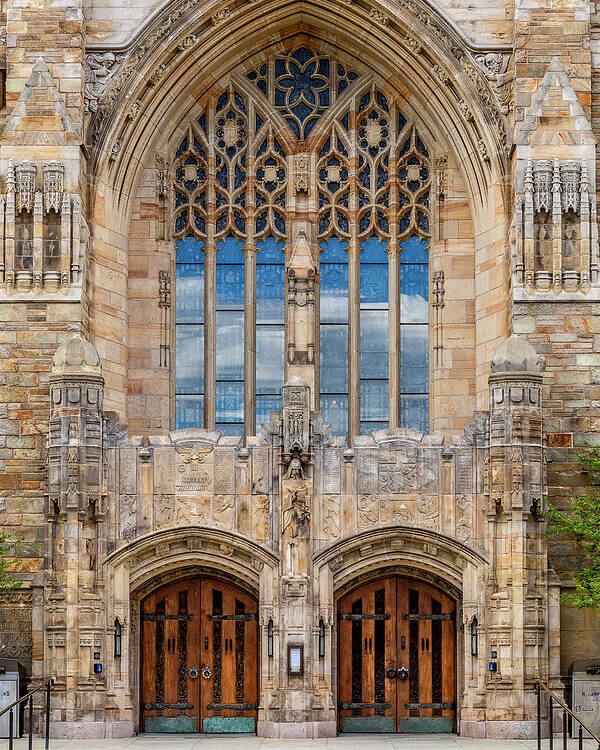 Yale Poster featuring the photograph Yale University Sterling Library II by Susan Candelario