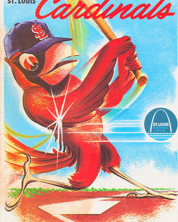 1964 St. Louis Cardinals Scorecard Art Poster by Row One Brand