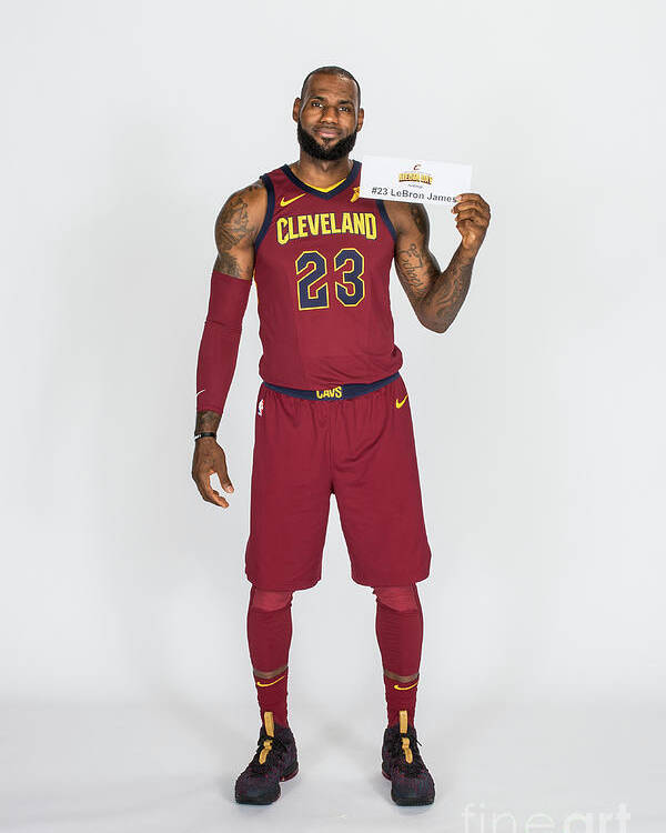 Media Day Poster featuring the photograph Lebron James by Michael J. Lebrecht Ii