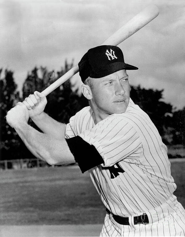 American League Baseball Poster featuring the photograph Mickey Mantle by National Baseball Hall Of Fame Library