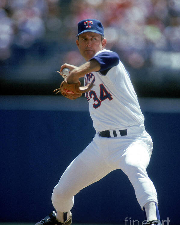 1980-1989 Poster featuring the photograph Nolan Ryan by Louis Deluca