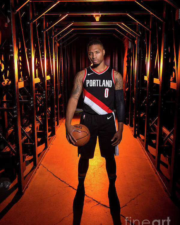Media Day Poster featuring the photograph Damian Lillard by Sam Forencich