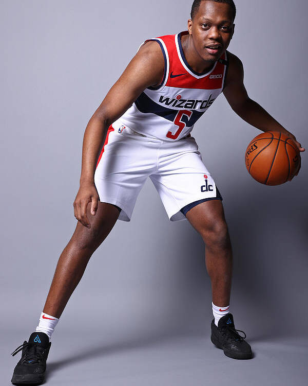 Media Day Poster featuring the photograph 2020-21 Washington Wizards Content Day by Ned Dishman
