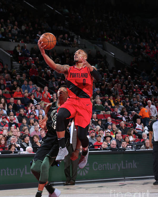 Damian Lillard Poster featuring the photograph Damian Lillard by Sam Forencich