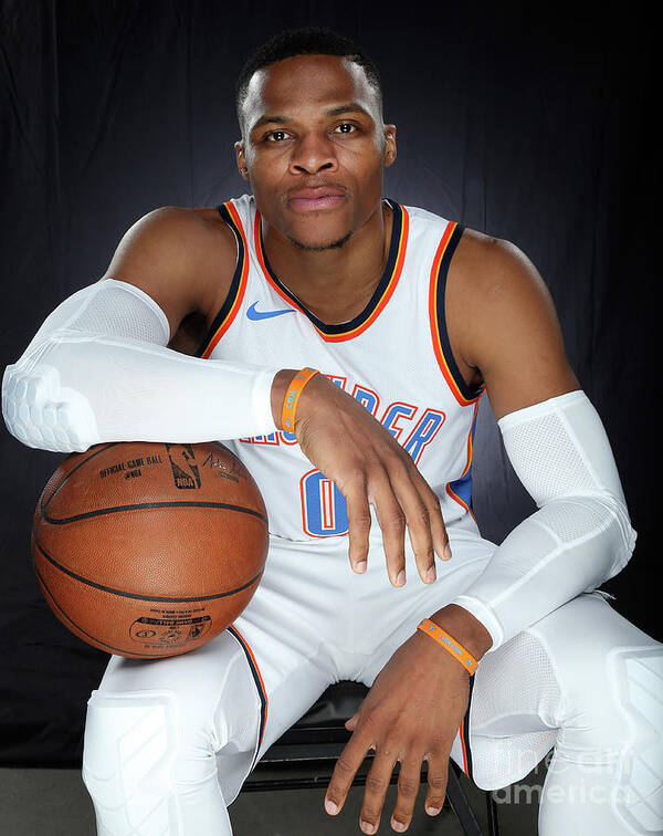 Media Day Poster featuring the photograph Russell Westbrook by Layne Murdoch