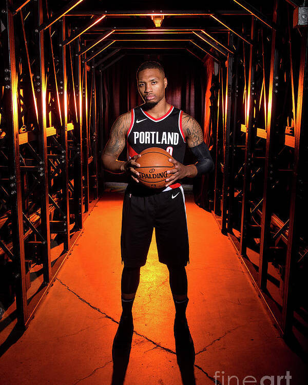 Media Day Poster featuring the photograph Damian Lillard by Sam Forencich