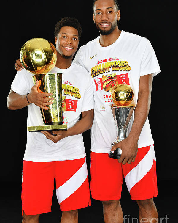 Kyle Lowry Poster featuring the photograph Kawhi Leonard and Kyle Lowry by Jesse D. Garrabrant