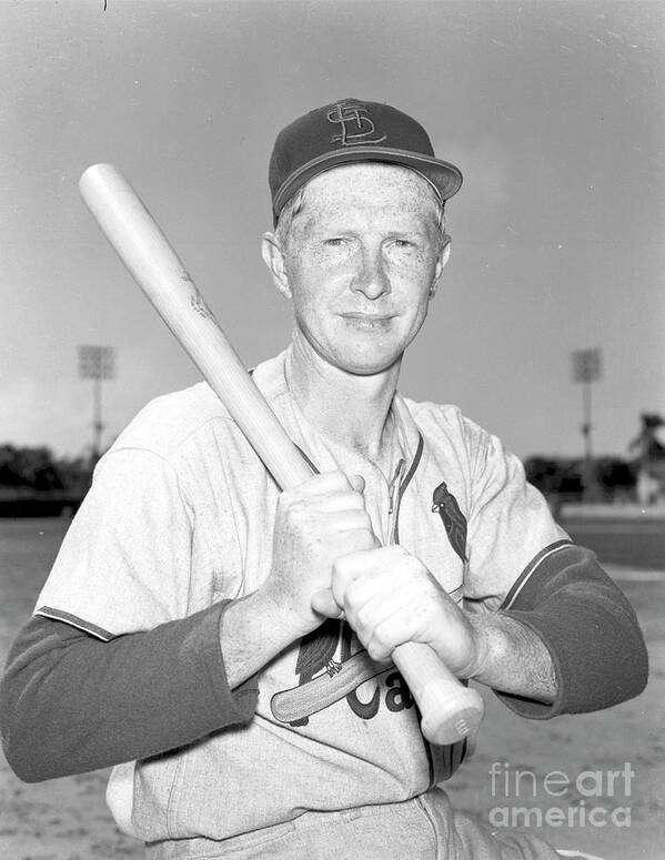 St. Louis Cardinals Poster featuring the photograph Red Schoendienst by Kidwiler Collection