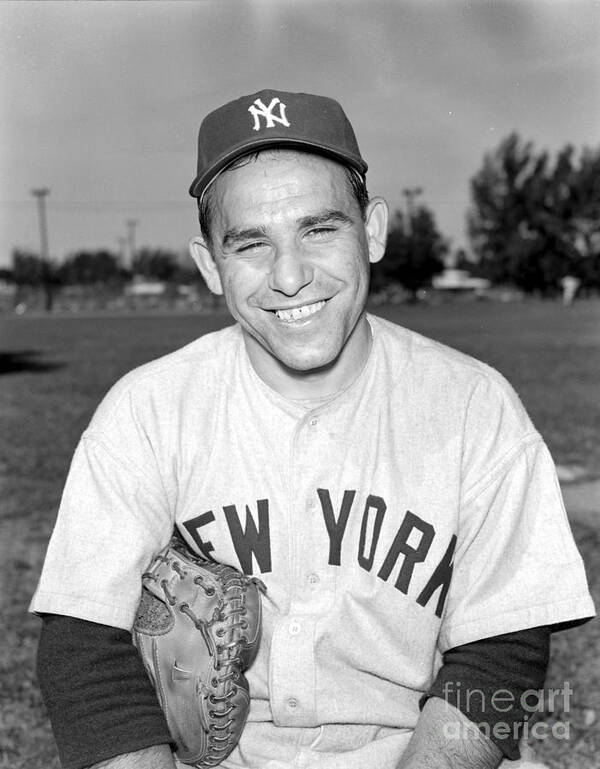 American League Baseball Poster featuring the photograph Yogi Berra by Kidwiler Collection