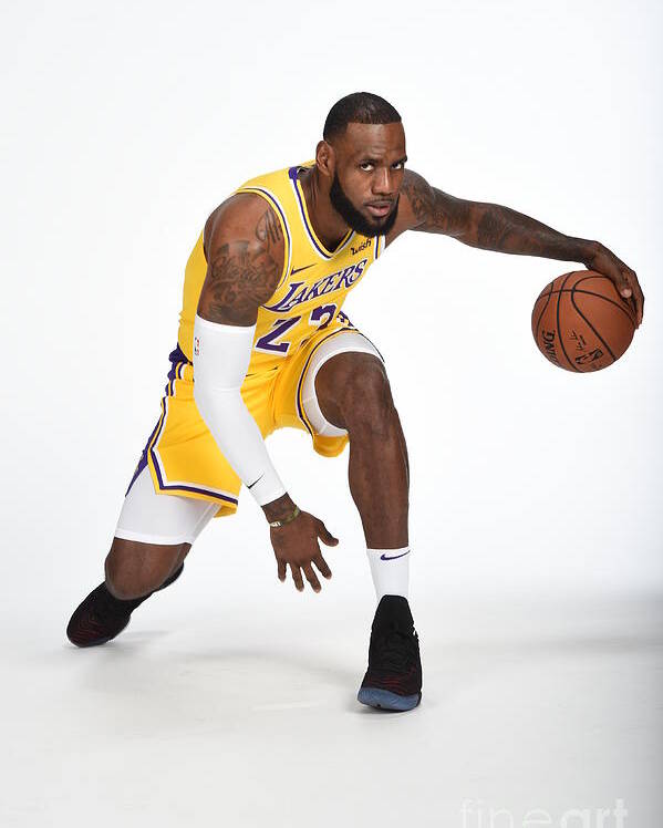 Media Day Poster featuring the photograph Lebron James by Andrew D. Bernstein