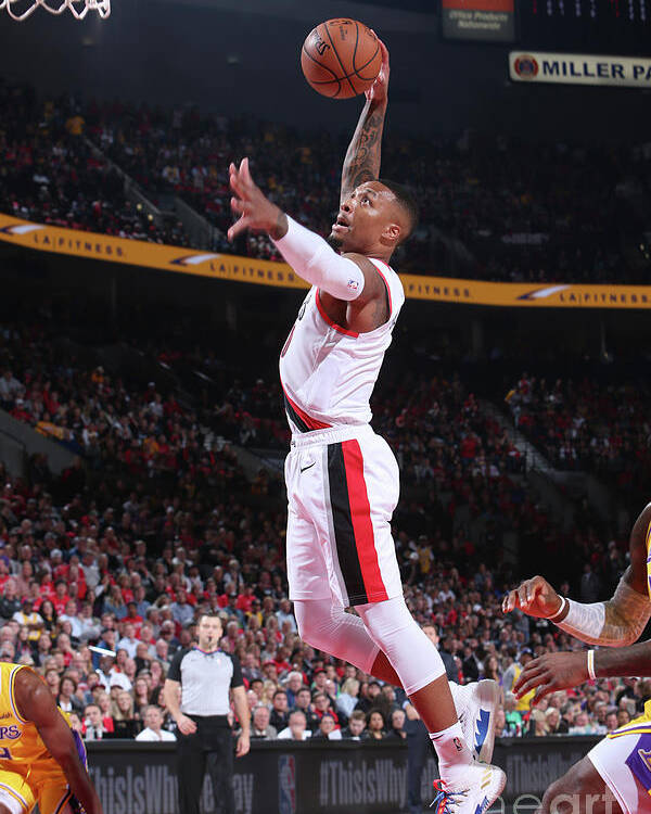 Nba Pro Basketball Poster featuring the photograph Damian Lillard by Sam Forencich