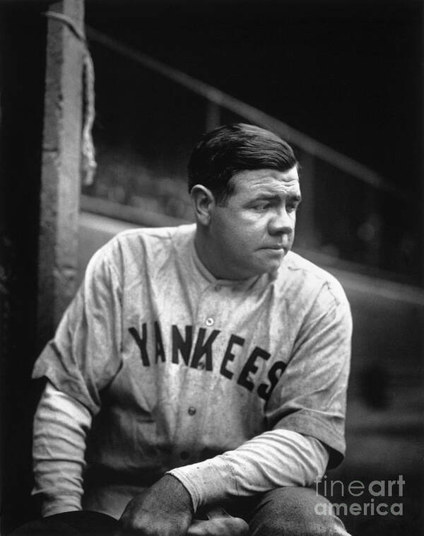 People Poster featuring the photograph Babe Ruth by National Baseball Hall Of Fame Library