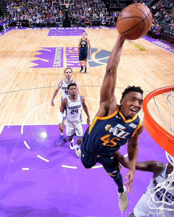 Donovan Mitchell Poster featuring the photograph Donovan Mitchell by Rocky Widner