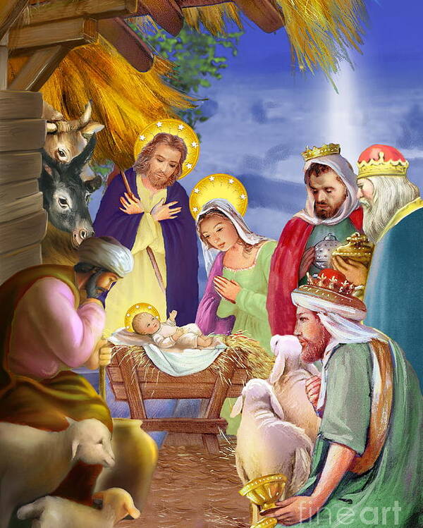 Nativity scene Poster by Patrick Hoenderkamp - Fine Art America