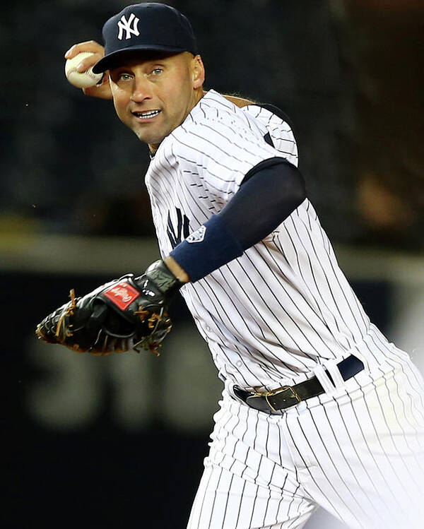 Game Two Poster featuring the photograph Derek Jeter by Elsa