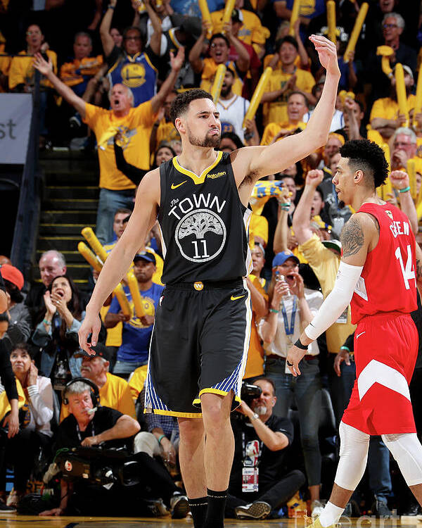 Playoffs Poster featuring the photograph Klay Thompson by Nathaniel S. Butler