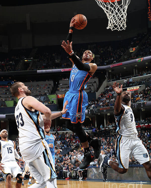 Nba Pro Basketball Poster featuring the photograph Russell Westbrook by Joe Murphy