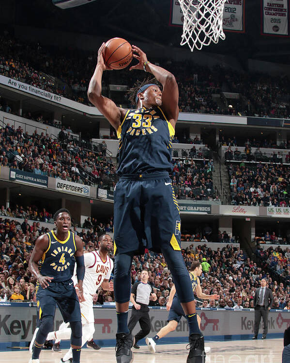 Nba Pro Basketball Poster featuring the photograph Myles Turner by Ron Hoskins