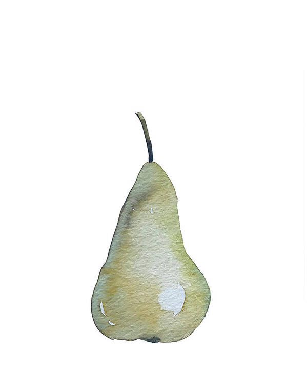 Pear Poster featuring the painting A Pear by Luisa Millicent