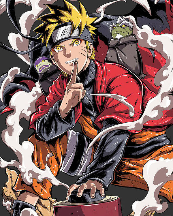Naruto anime poster, two main characters Sasuke and Uzumaki Naruto retro  poster kraft paper poster retro wall stickers