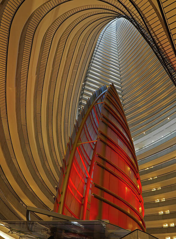 Hotel Poster featuring the photograph Atlanta Marriott Marquis Hotel Atrium 9 by Richard Krebs