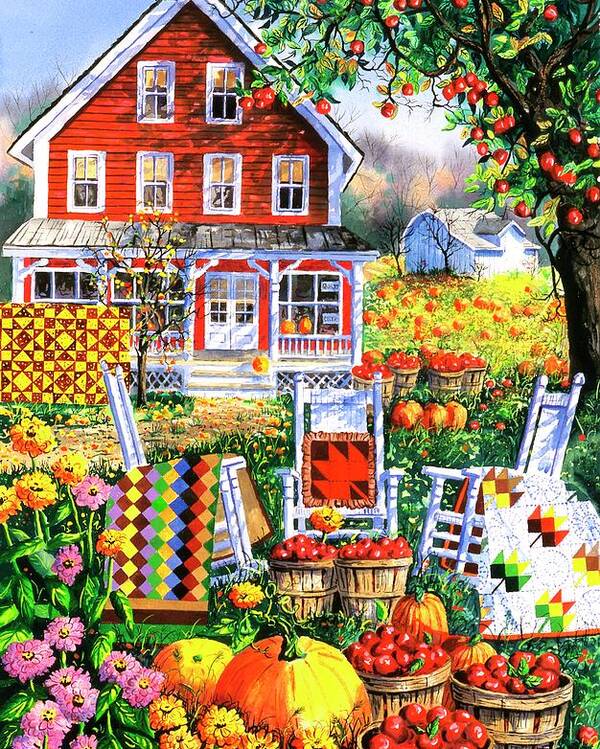 Autumn Poster featuring the painting Autumn Joy by Diane Phalen