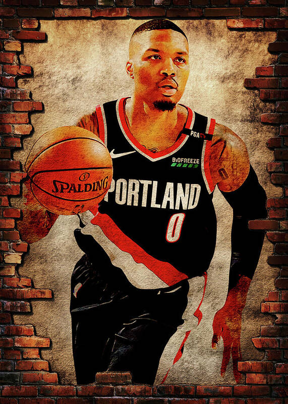 Damian Lillard Poster Damian Lillard NBA Poster NBA Print 