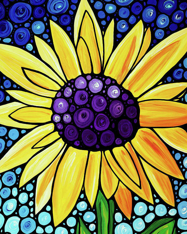 Floral Art Poster featuring the painting Basking In The Glory by Sharon Cummings