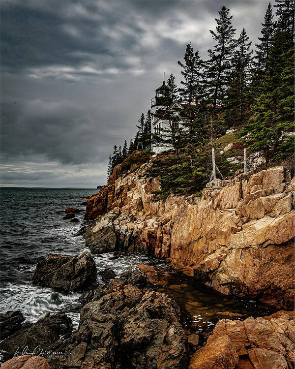 Mt Desert Island Poster featuring the photograph Bass Harbor Lighthouse by William Christiansen