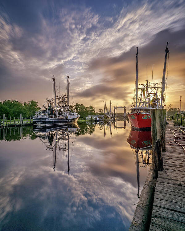 Sunrise Poster featuring the photograph Bayou Sunrise, 8/28/20 by Brad Boland