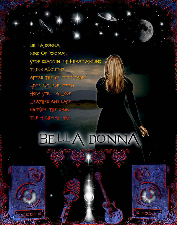 Bella Donna Poster featuring the digital art Bella Donna by Michael Damiani