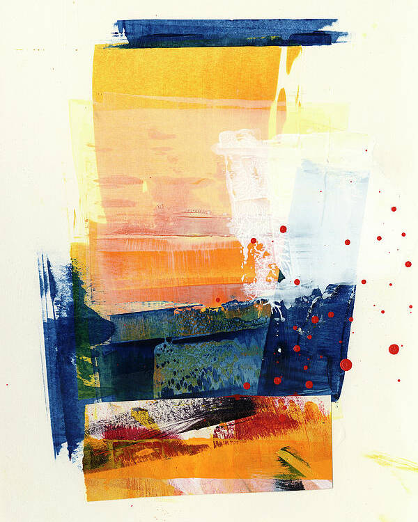 Abstract Art Poster featuring the painting Bits and Pieces #3 by Jane Davies
