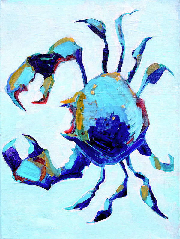 Crab Poster featuring the painting Blue Crab by Michele Fritz