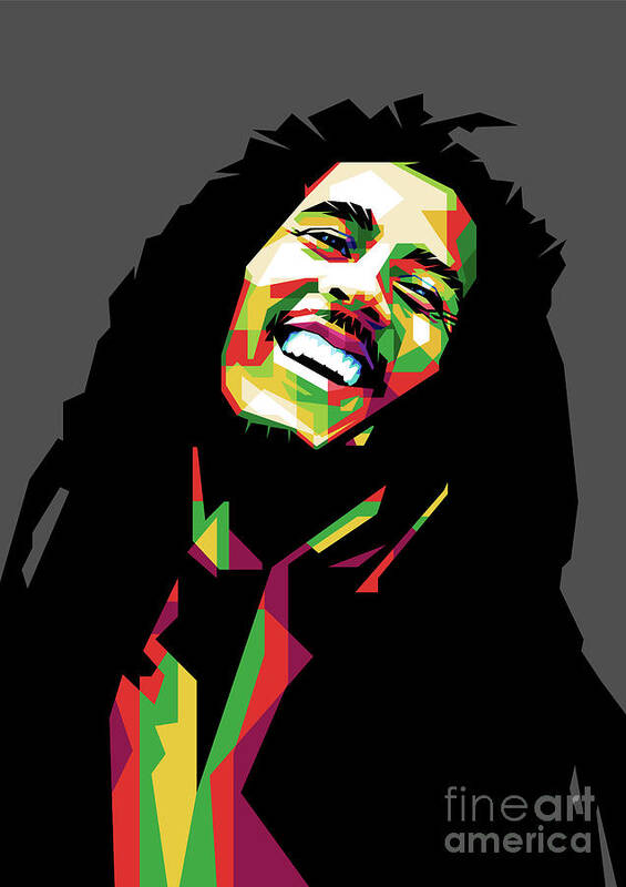 Bob Marley Pop Art WPAP style Poster by Yendri Hafidz - Pixels