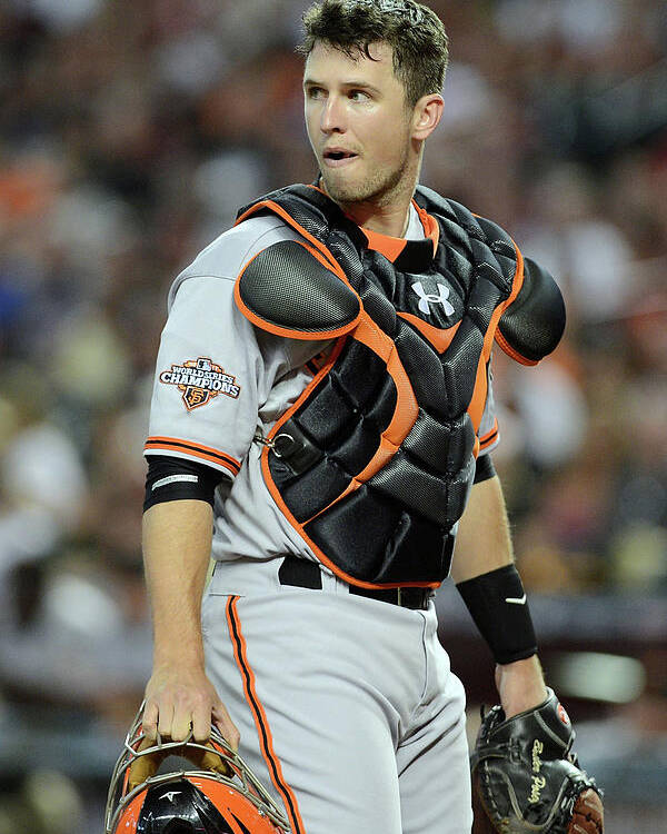 Second Inning Poster featuring the photograph Buster Posey by Jennifer Stewart
