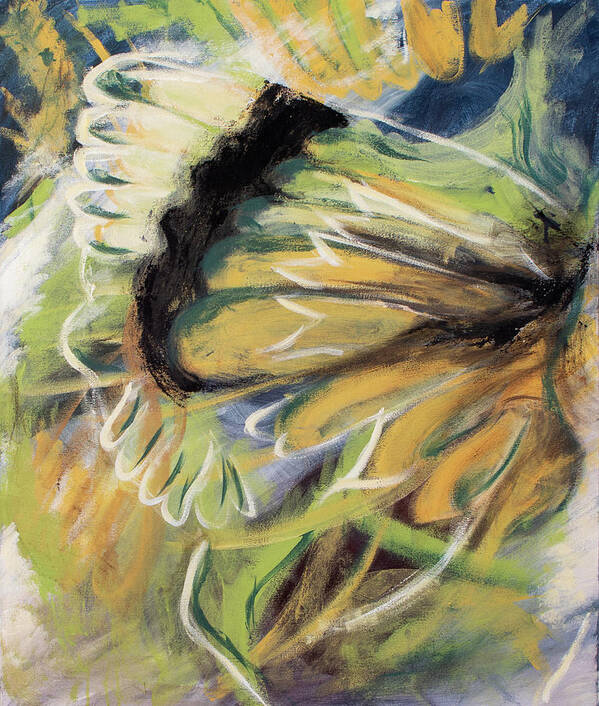 Butterfly Poster featuring the painting Butterfly Abstract by Pamela Schwartz