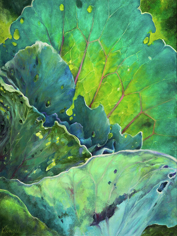 Light Poster featuring the painting Cabbage Story 2 by Carol Klingel